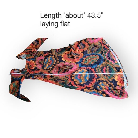 Farm Rio Floral Crepe Midi Dress Smocked Back Square Neck Viscose Size S - Picture 10 of 16